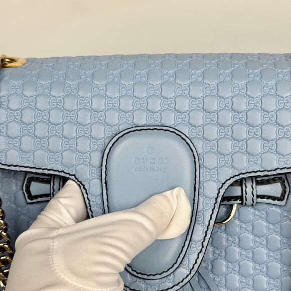 Pre-Owned Gucci GG Microguccissima leather Medium Emily Chain Shoulder Bag - Picture 9 of 14